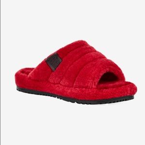 Red UGG Fluff You Slippers